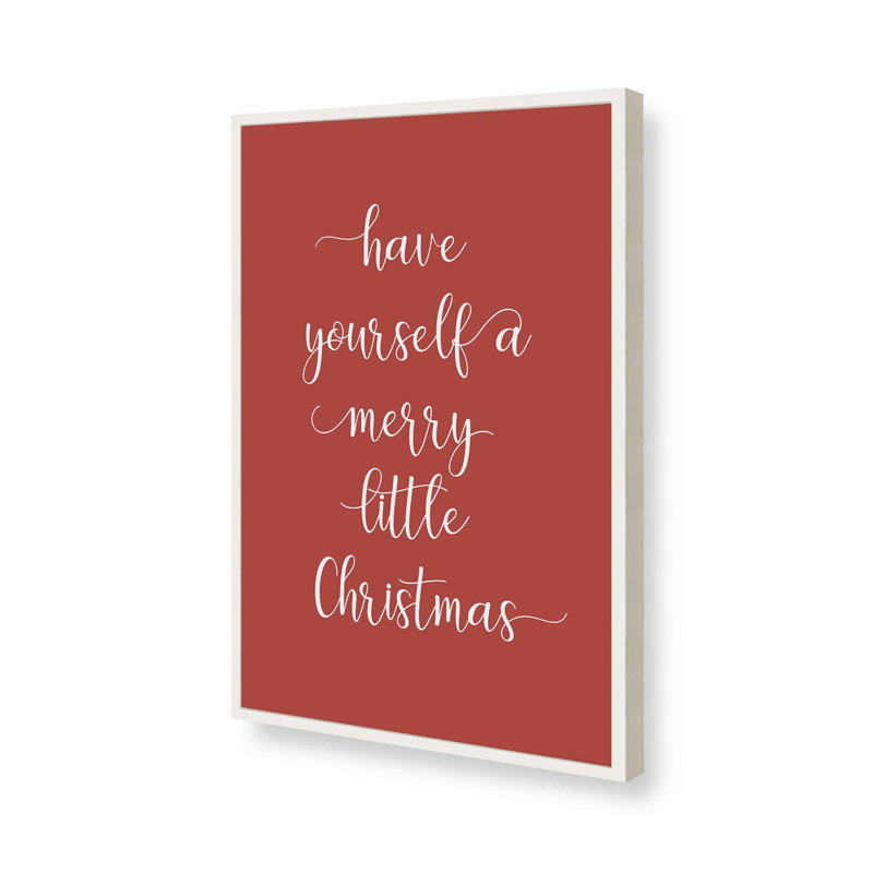 «Merry Little Christmas», reproduction d'art, 24 po x 36 po, Blanc opaque