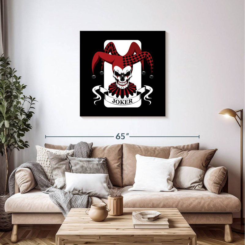 Hitzel Creepy Joker Card, 36" H x 36" W