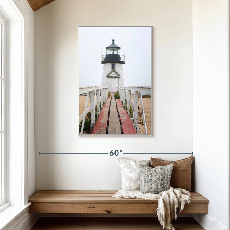 Phare de Brant Point, Floating Frame White, 29" x 43"