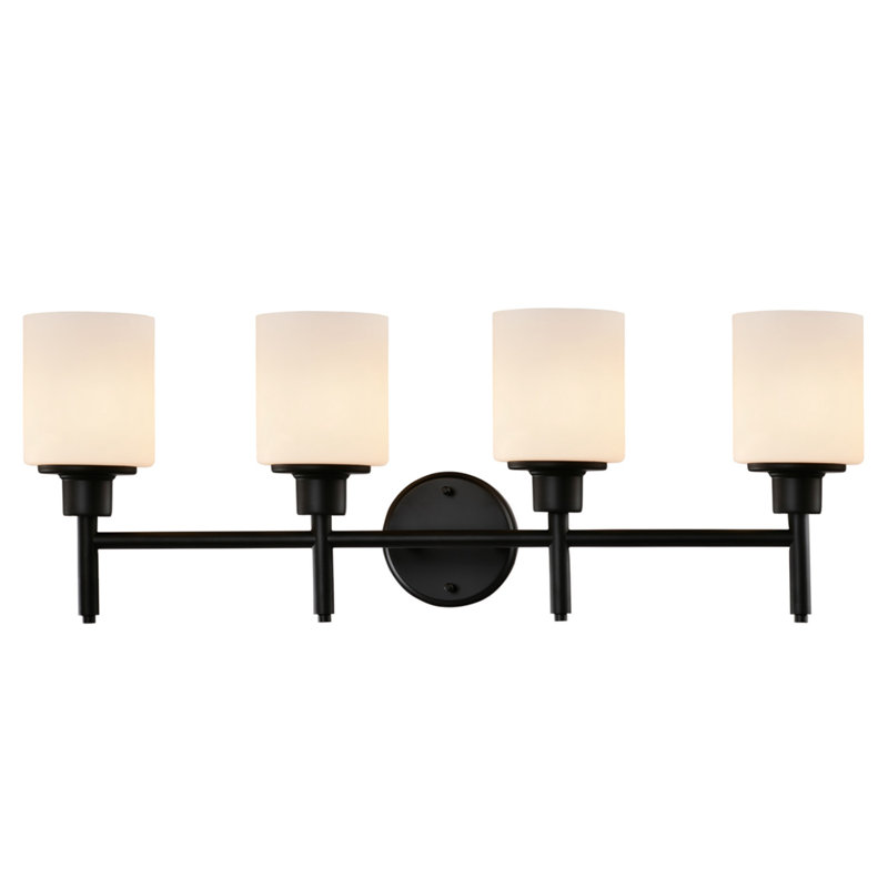 Éclairage pour meuble-lavabo Jorelys, Noir mat, 4