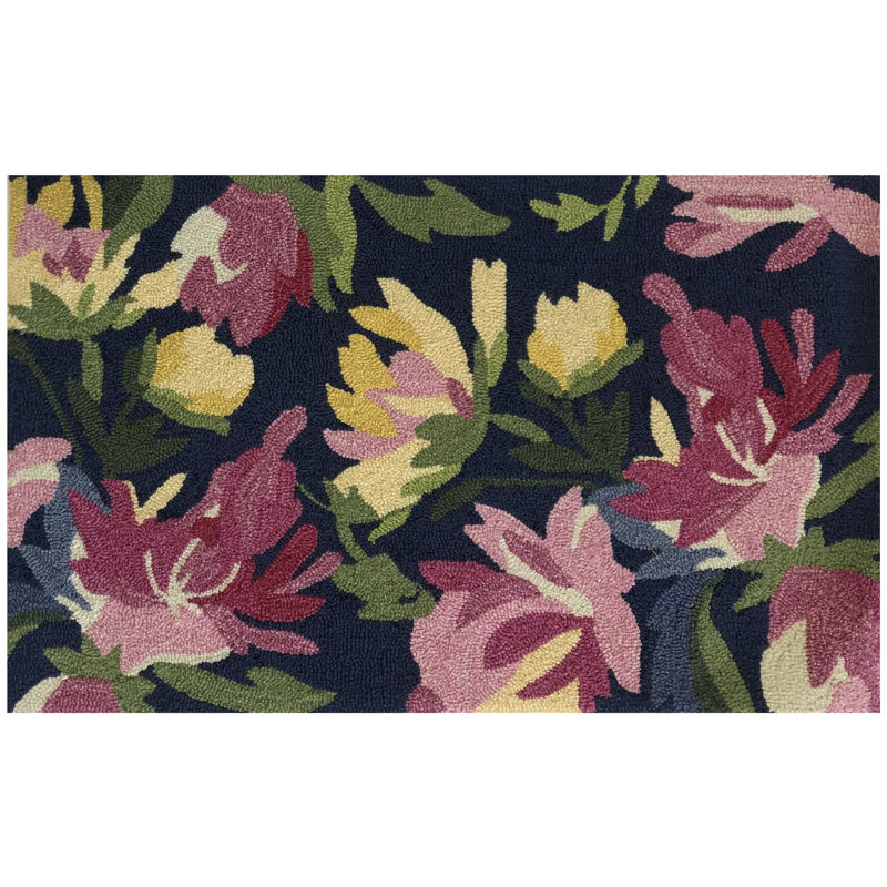 Bleu floral frais_25903, Rectangle 2 pi x 3 pi 3 po