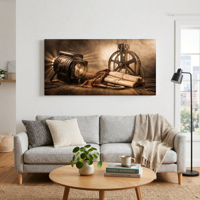 Vintage Industrial Canvas Wall Art Oil Painting Print Set Of 1