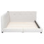 Lit plateforme tapissier grand avec ports USB