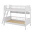 Lit superposé simple en bois avec trois sections de rangement intégrées-37517023