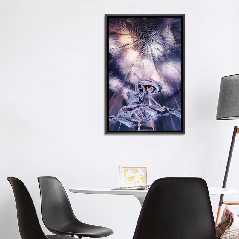 Northern Lights par Hobopeeba-impression, H 40 po x l 26 po x P 1,5 po, Toile avec cadre gris, Pas de tapis