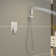 10" Pressure Balanced Rain Shower System with Push Button Diverter, Rough-in Valve and Handheld Spray