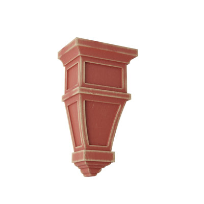 6"W x 4"D x 11"H Alpine Wood Vintage Decor Corbel, Salvage Red