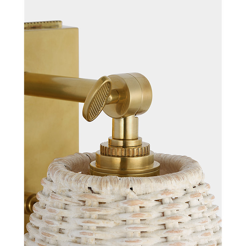 Marie Flanigan 1 - Light Armed Sconce, Soft Brass, White