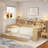 Multifunctional Wooden Daybed With Storage Shelves, Study Desk And Trundle-1583809759-1583809758