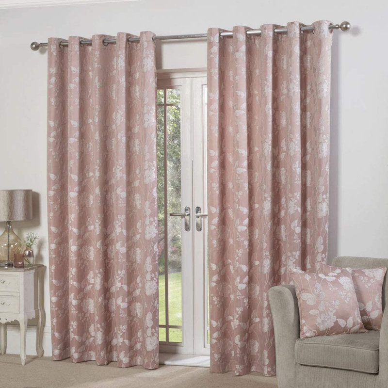 Sammi Room Darkening Curtain Pair, Blush