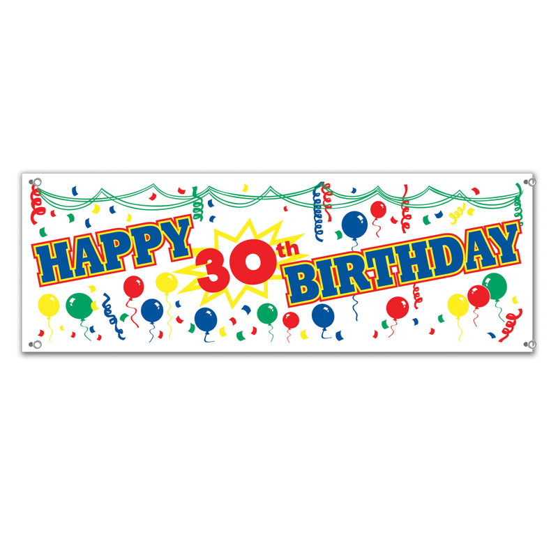 Bannière de joyeux 50e anniversaire, 30