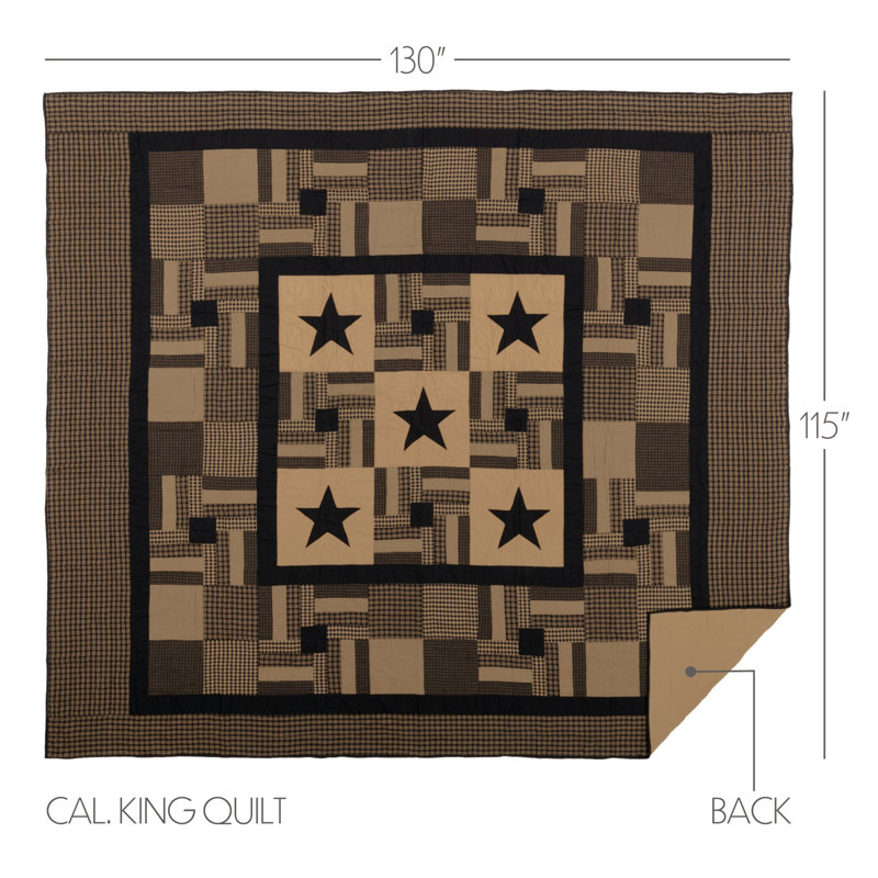 American Traditional Cotton Patchwork Quilt, California King