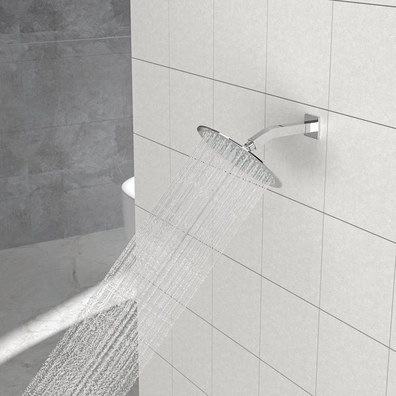 Bras de douche mural 6 "avec bride Topcraft, Chrome chrome