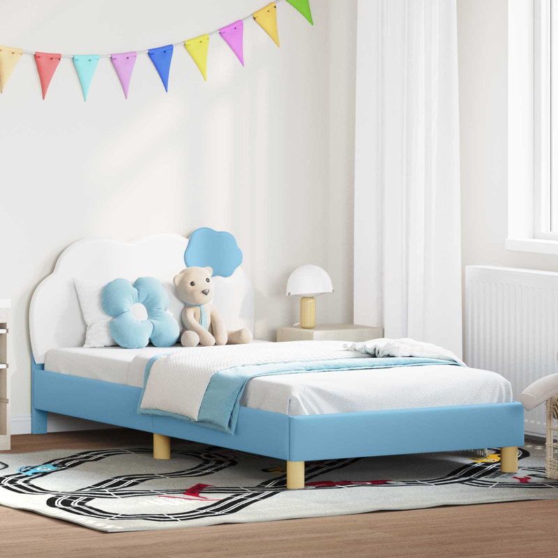 Bed Frame, European Single (90 x 200 cm), Blue