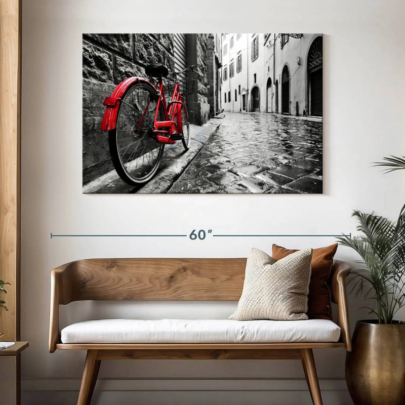Mehar Red Bicycle Pop, 32" H x 48" W