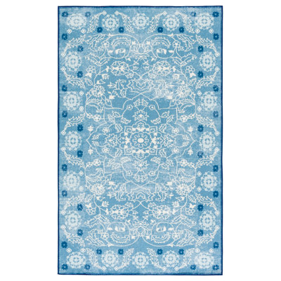 Msrw 194 Performance Machine Washable Floral Rug