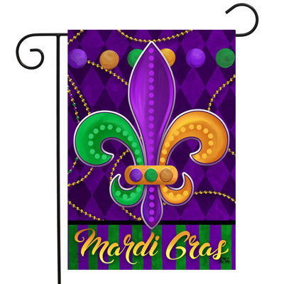 Mardi Gras Fleur-de-lis Garden Flag