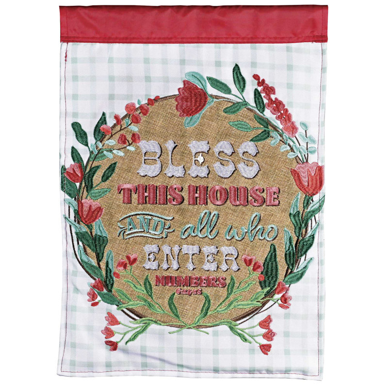 Drapeau de jardin «Bless This House And All Who»