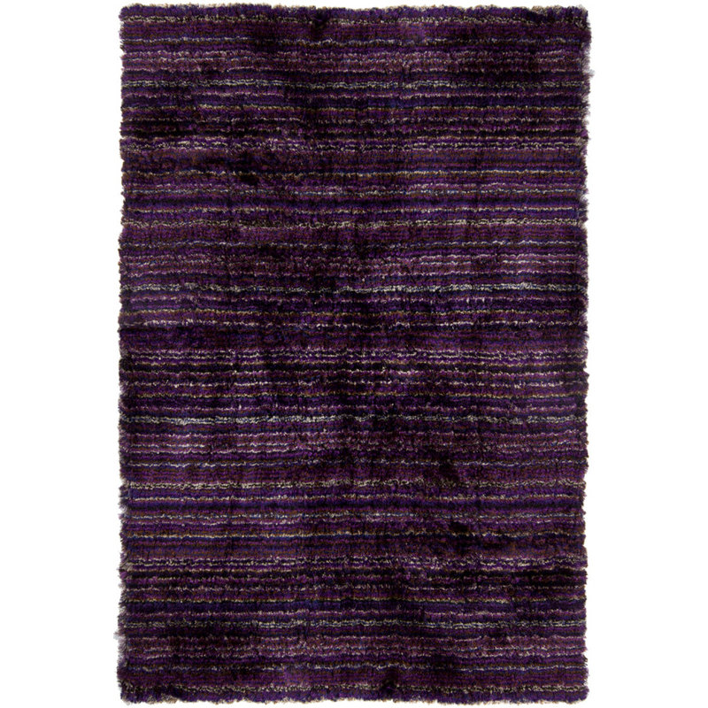 Tapis en polyester à poils longs tissé à la main Cyrill Authentic, 2 pi x 3 pi
