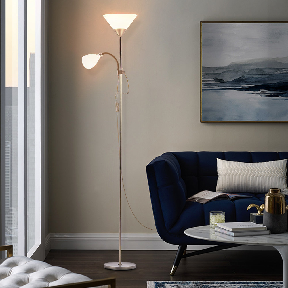 175cm Polished Torchiere Floor Lamp