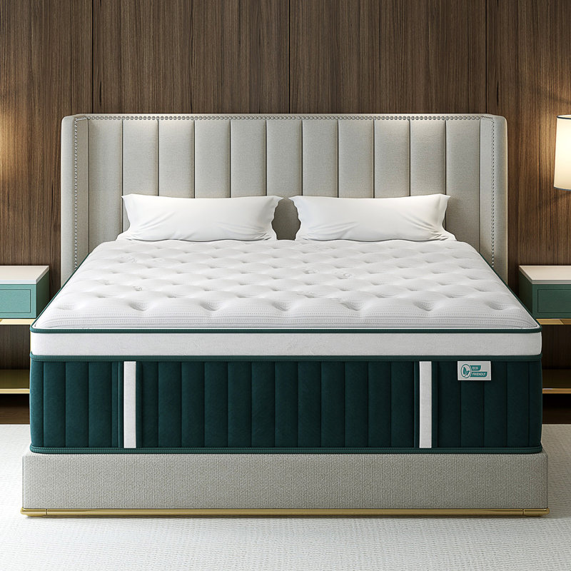 12''/14'' Medium-Firm Hybrid Mattress With Cooling Gel Memory Foam, Pocket Coil Support, Bed-In-A-Box, King, 12"