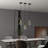 1-Light Adjustable Height Hanging Pendant Light with Hand-Blown Raindrop Glass Shades-1104176025