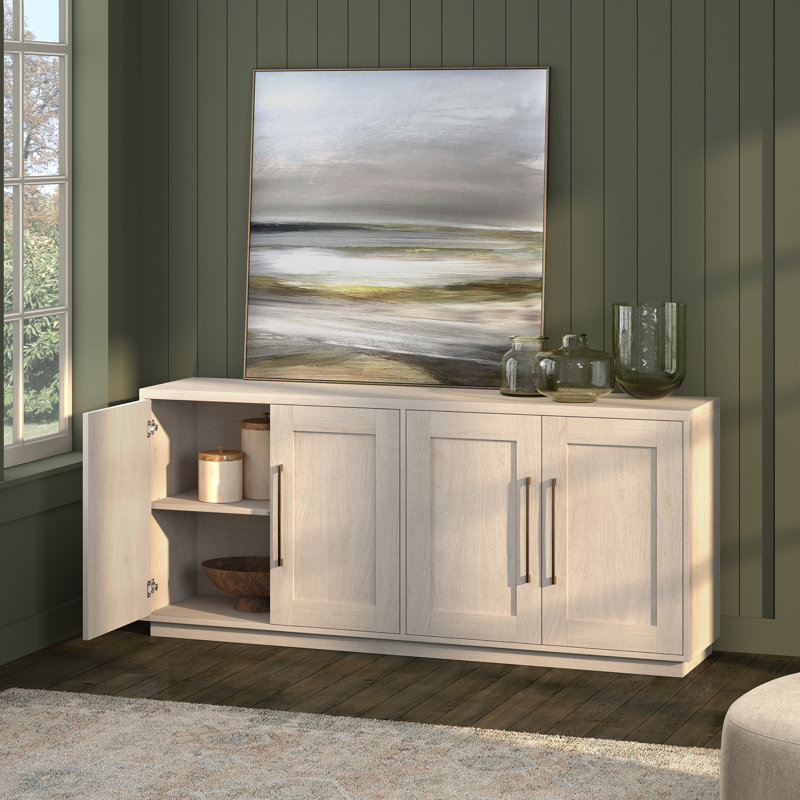 Tillman 68" Rectangular Buffet Table in Alder White, Alder White