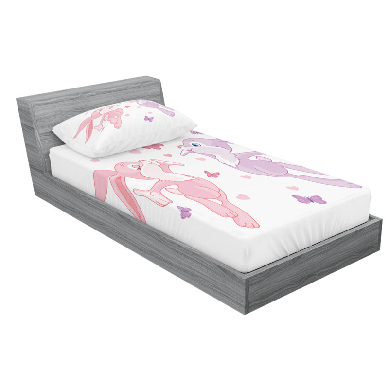 Microfiber Sheet Set, Twin Sheet Set with Fitted Sheet