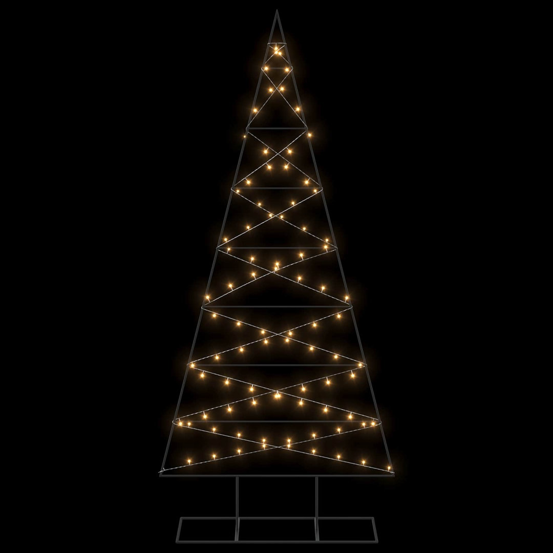 Vidaxl (Black, 150 Cm) Metal Christmas Tree For Decoration Outdoor Artificial Xmas Tree Black - Image 3