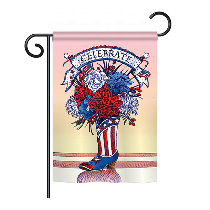 Double Sided Polyester Independence Day, 40" H x 28" W