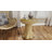 Bali & Pari Avalon Scallop Natural Rattan Pedestal Side Table – Round Handwoven Wicker Accent Table With Skirted Base