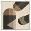 Tapis beige doux et moelleux à motif géométrique de formes géométriques minimalistes-1973511073
