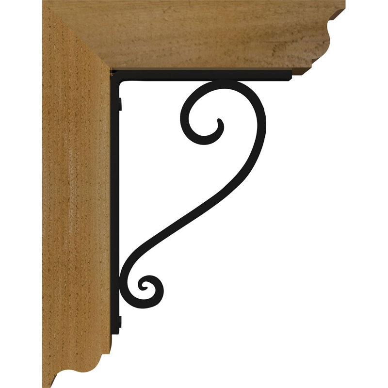 Support de fer simple Edwards, H 18 po x P 15 1/2 po, Cèdre rouge de l'Ouest l 3 1/2 po x T 4 po (lisse