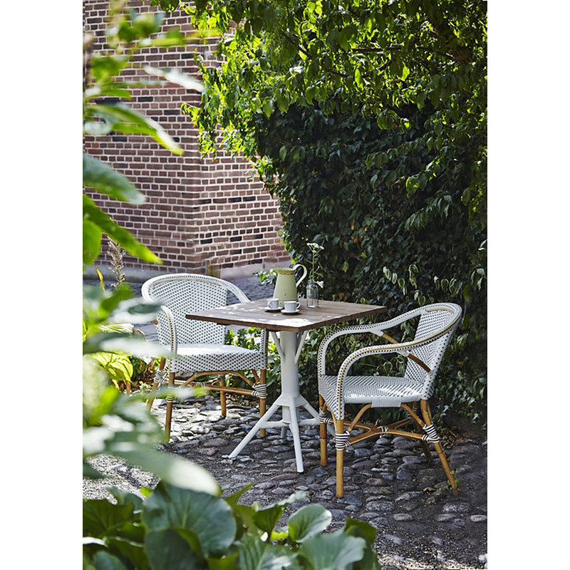 Fauteuil bistro Madeleine, Cappuccino / Pois blancs