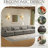 Maelina 4 - Piece Upholstered Light Gray Corduroy Modular Sectional Sofa with Pillow Back and Solid Wood Legs-244594881-244594880