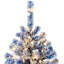 Sapin de Noël artificiel 6 pi - bleu, 750 branches, ignifuge, électrique, sapin décoratif d'intérieur avec neige