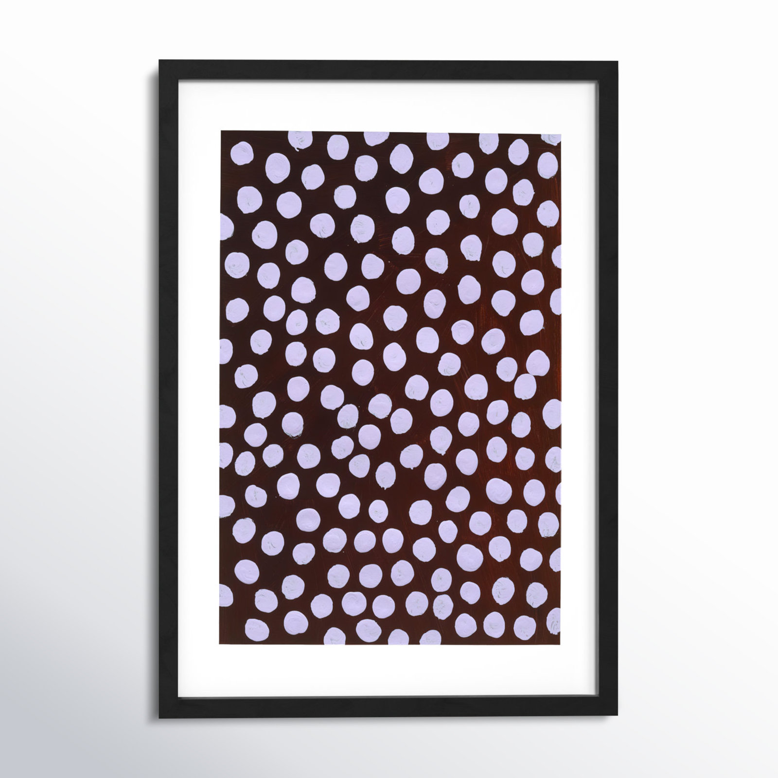 Navi "Lilac on Maroon" Painting, Black, 20" H x 14" W x 1.25" D