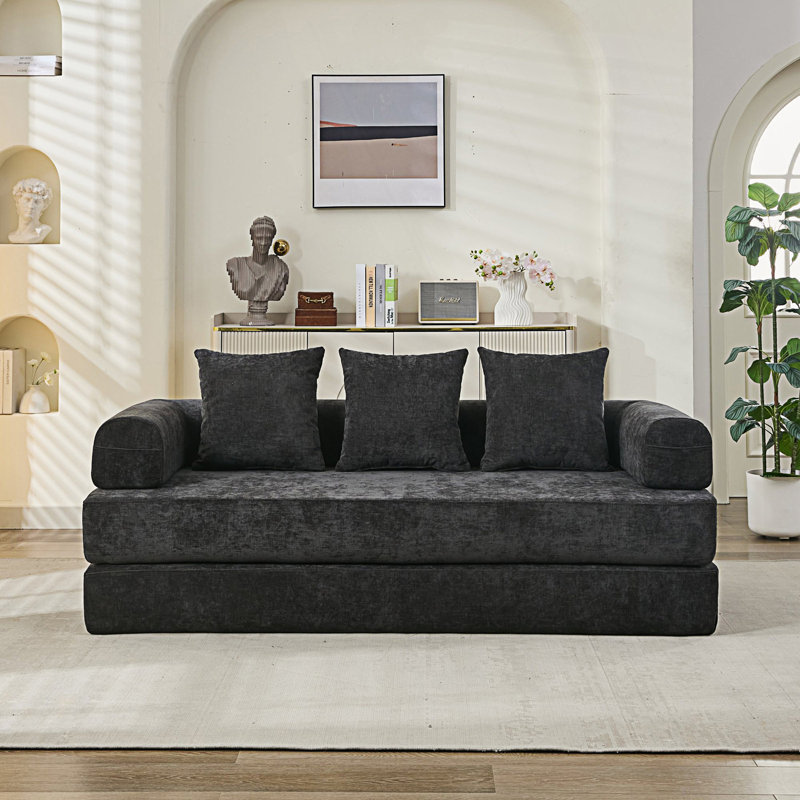 Canapé-lit pliant convertible Comfy, Noir