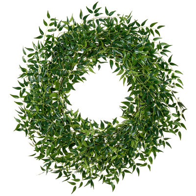 34"ITALIAN RUSCUS WREATH GR