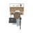Bigler Center, Modern Wall Shelf with Hooks, Stylish Entryway or Living Room