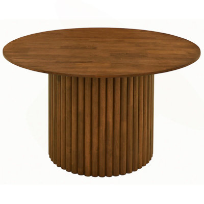 Merlin Solid Wood Walnut Round Dining Table