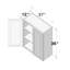 Armoire murale de cuisine standard l 27 po x P 12 po x H 36 po prête à assembler Casainc-125386887-125386888