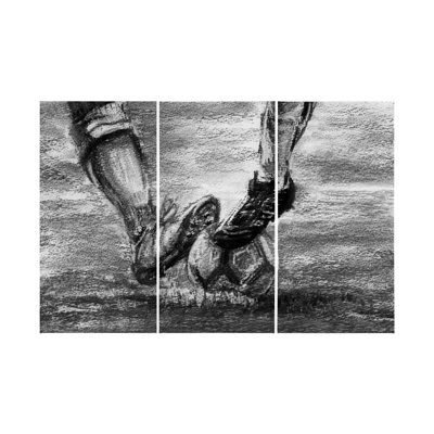 Toile texturée brodée à la main Sports collection Soccer-L a Hand