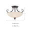 Plafonnier semi-encastré 2 lumières 13,25 po Lannie-27063403