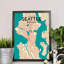 Seattle City Map - No Frame Print-1240747760