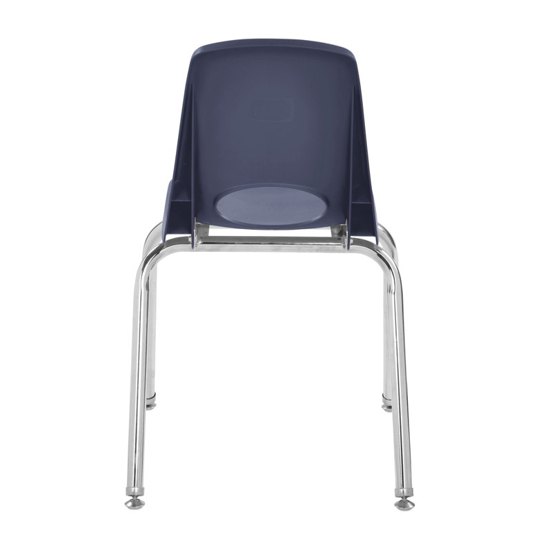 Chaise de classe empilable, 16", Marine, Coulisses à billes