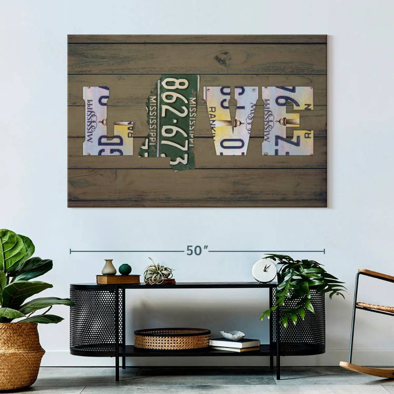 MS State Love, 34" H x 51" W
