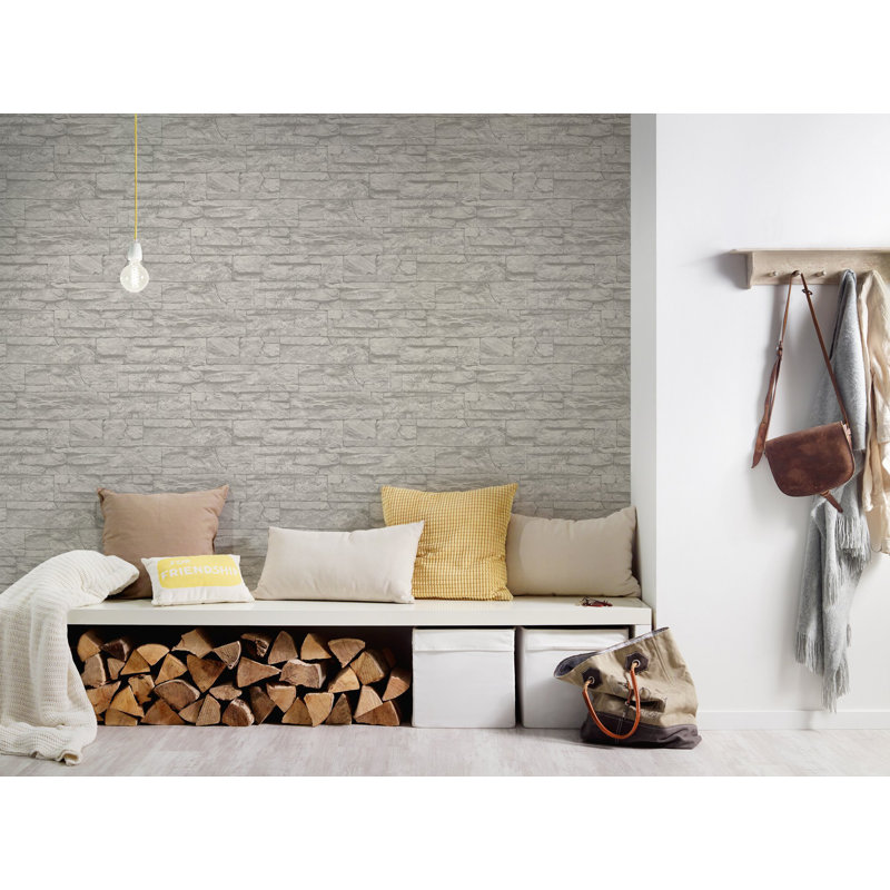 Rouleau de papier peint Bricks and More, Gris