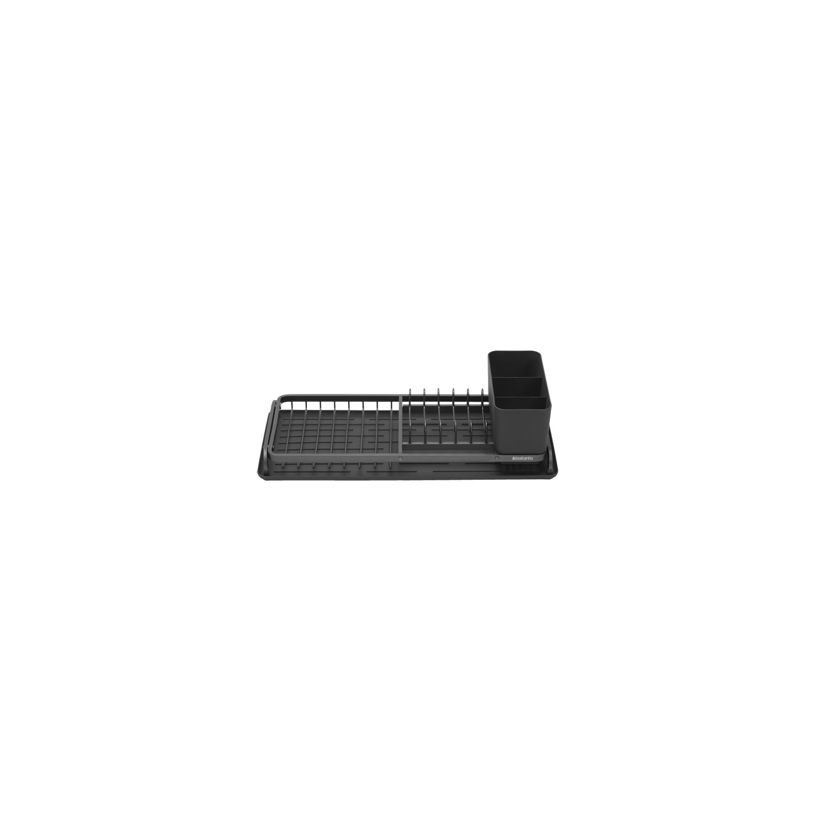 Brabantia Sink Side Compact Aluminum Dish Drying Rack, Dark Gray