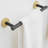 HOOSENG 5-Piece Brushed Nickel Gold Bathroom Accessories Set | Stainless Steel Hardware Set with Towel Bar and Towel Racks, Wall Mounted-116118226